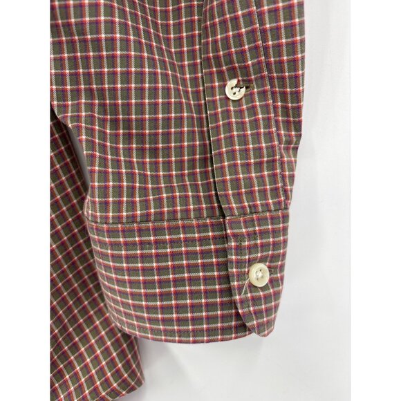 Ralph Lauren Mens Classic Fit Plaid Button Down Long Sleeve Shirt Pony Large - Picture 6 of 7